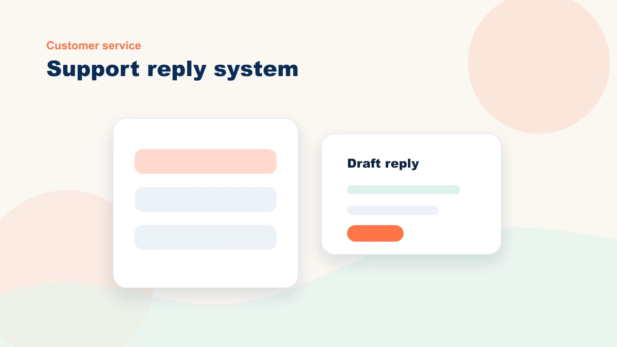 Customer service inbox with AI draft reply panel